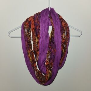 Collection XIIX Vibrant Purple and Orange Scarf